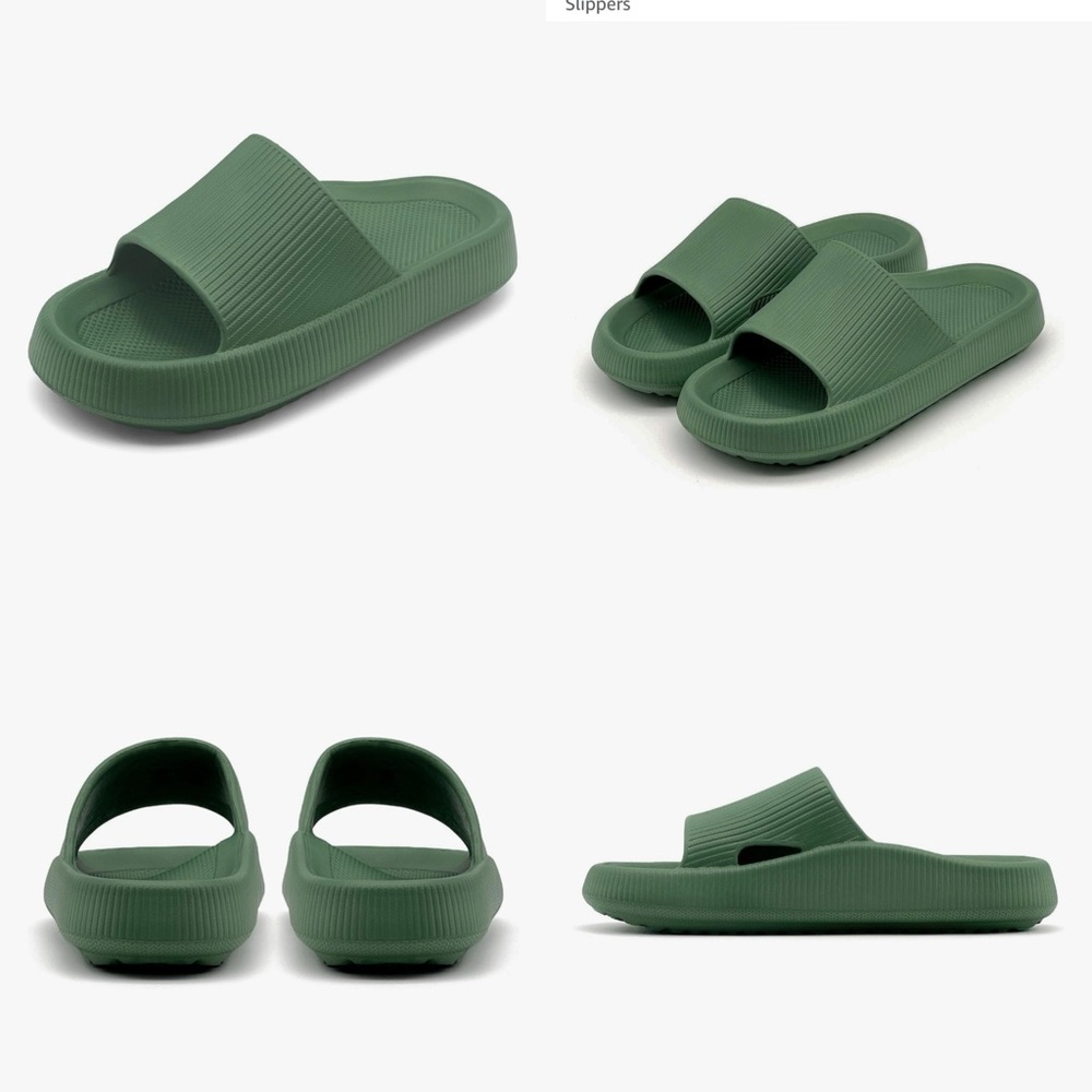 Green Slide Sandals NWT